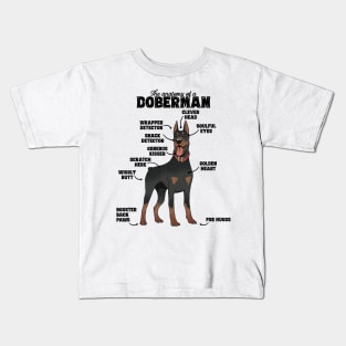 The Hilarious Anatomy of a Doberman print Kids T-Shirt